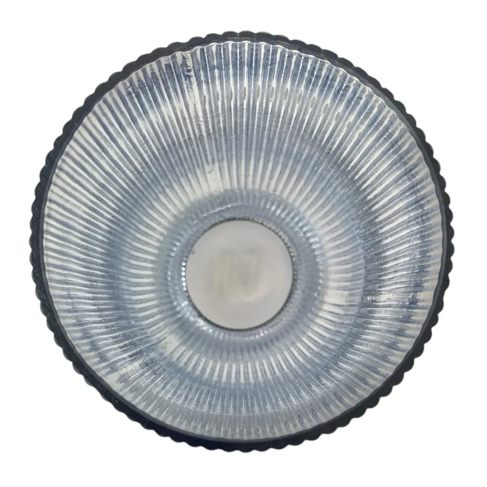 WHITE BARN Blue Faceted Decorative Glass Vase